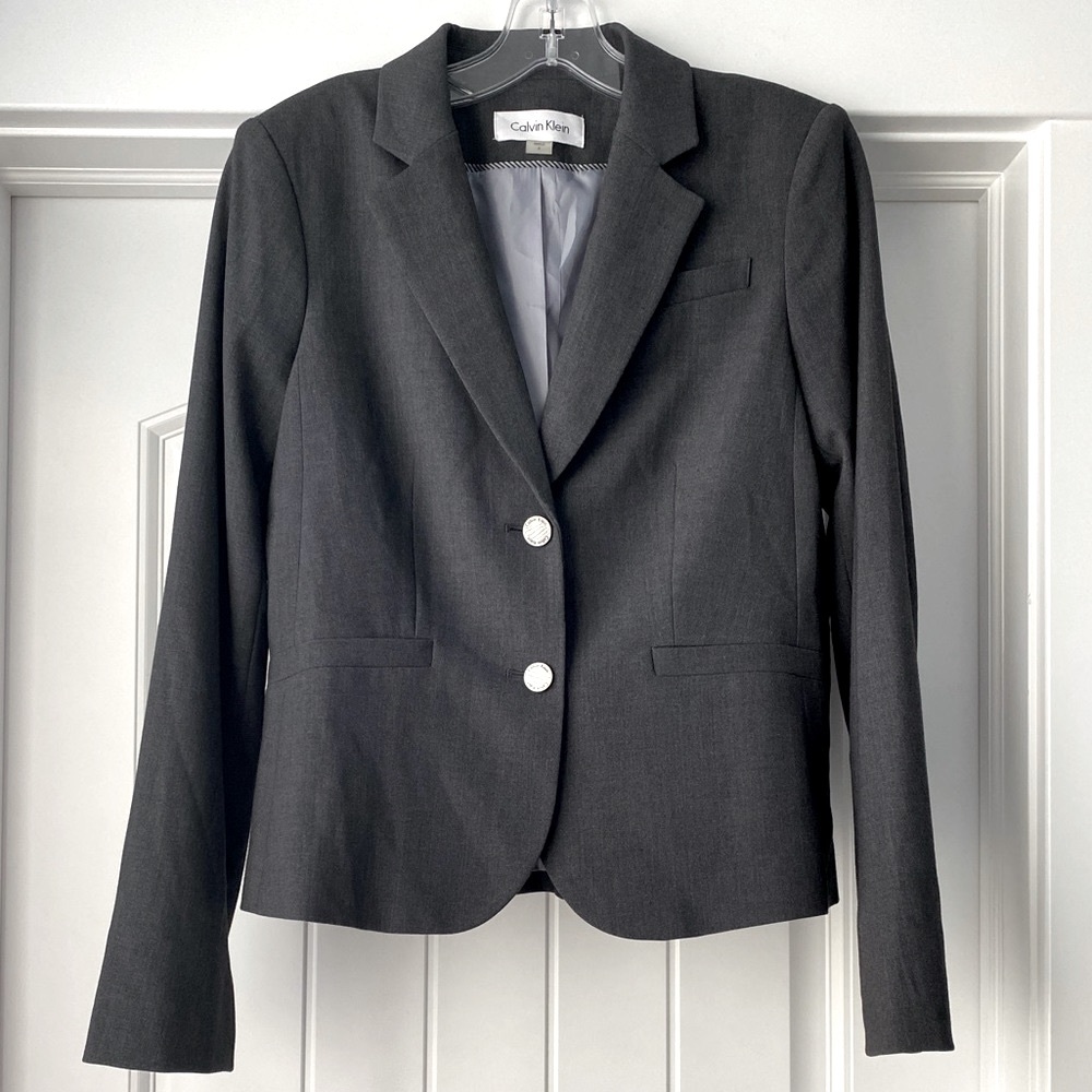 Calvin Klein 2-Button Fitted Jacket